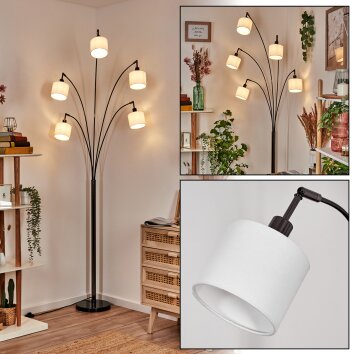 Bassagoda Lampa stojąca Chrom, Czarny, 5-punktowe