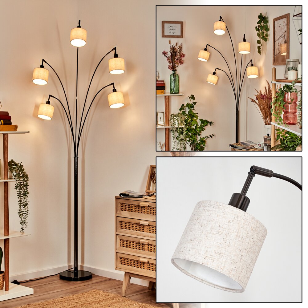 Bassagoda Lampa stojąca Chrom, Czarny, 5-punktowe main product photo