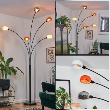 Nikkala Lampa stojąca Czarny, 5-punktowe