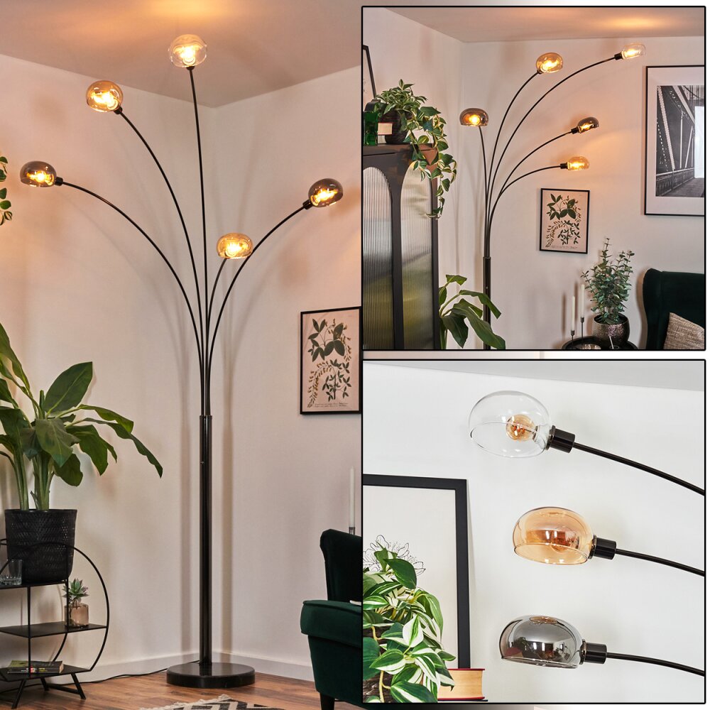 Nikkala Lampa stojąca Chrom, Czarny, 5-punktowe main product photo