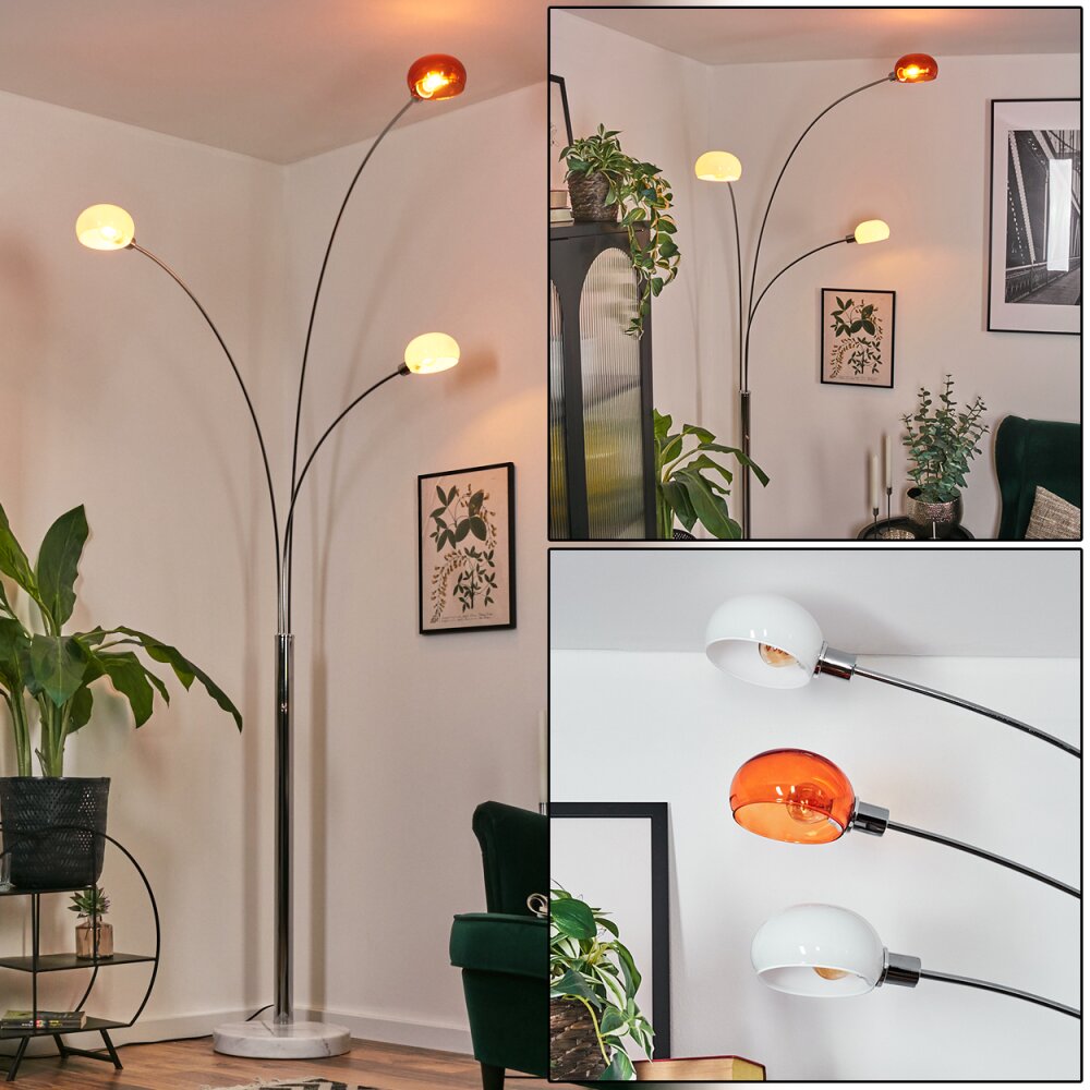 Nikkala Lampa stojąca Chrom, Biały, 3-punktowe main product photo