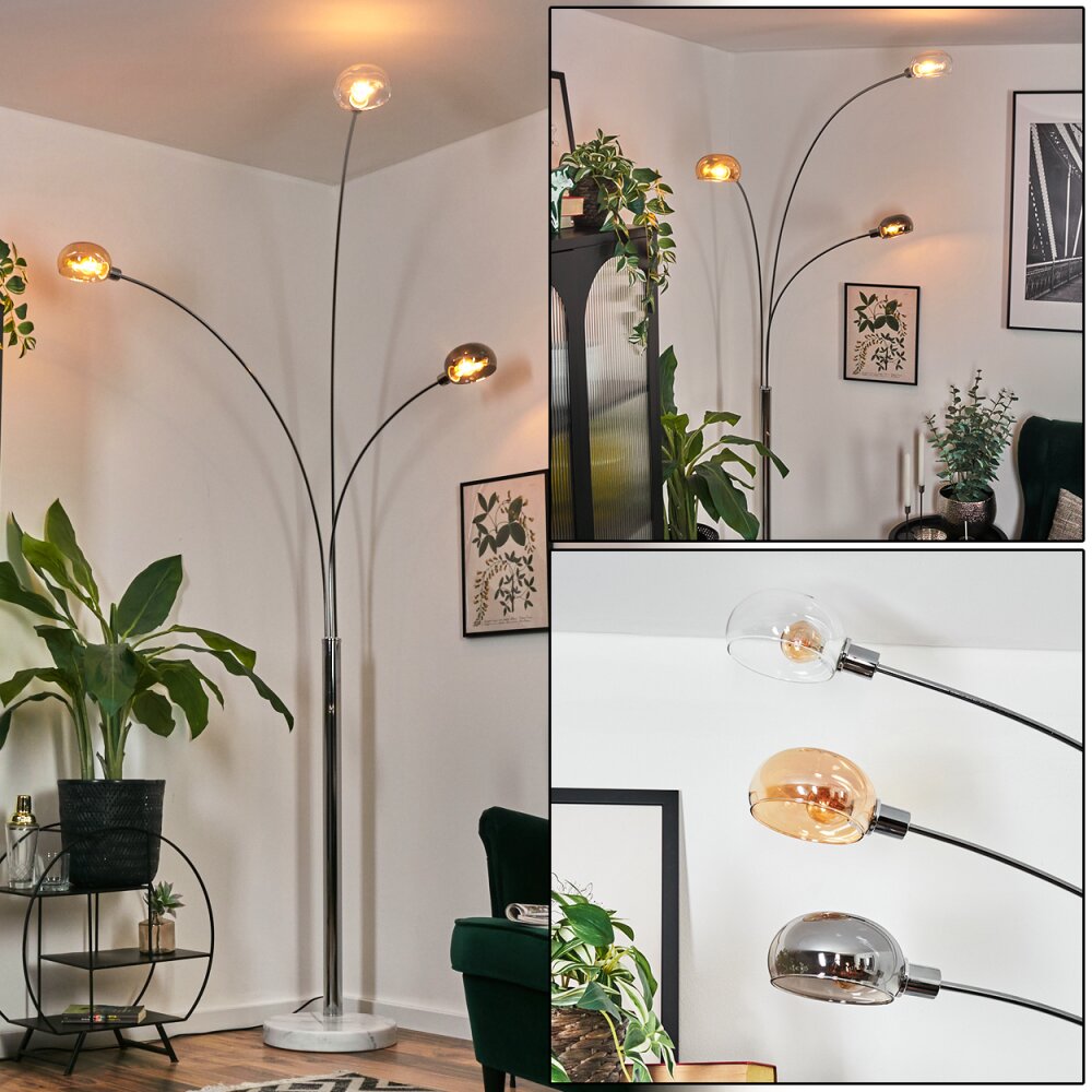 Nikkala Lampa stojąca Chrom, Biały, 3-punktowe main product photo