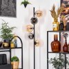 Koyoto lampa stojąca 31 cm bursztynowy, chrom, przydymiony, 5-punktowe