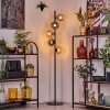 Koyoto lampa stojąca 31 cm bursztynowy, chrom, przydymiony, 5-punktowe
