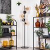 Koyoto lampa stojąca 31 cm bursztynowy, chrom, przydymiony, 5-punktowe