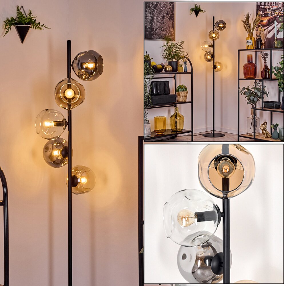 Ripoll Lampa stojąca W kolorze bursztynu, Przezroczysty, Przydymiony, 5-punktowe main product photo