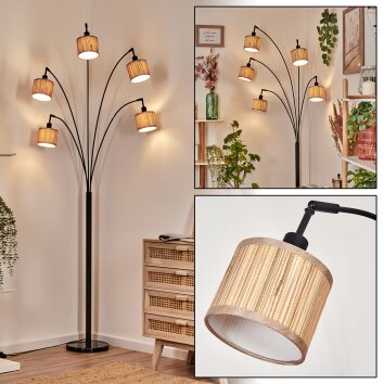 Bongal Lampa stojąca Czarny, 5-punktowe