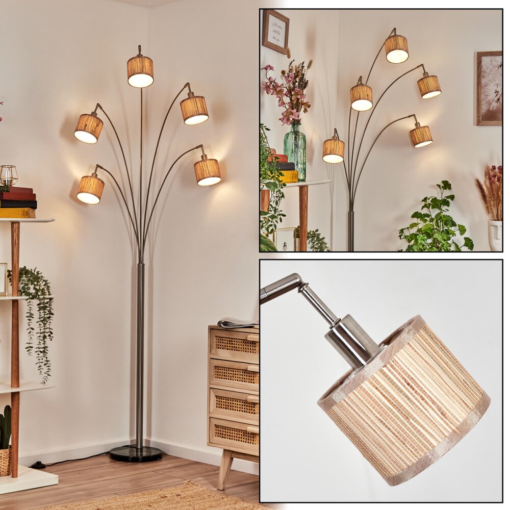 Bongal Lampa stojąca Nikiel matowy, Czarny, 5-punktowe main product photo