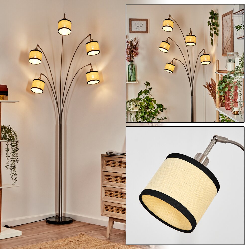 Chellas Lampa stojąca Nikiel matowy, Czarny, 5-punktowe main product photo