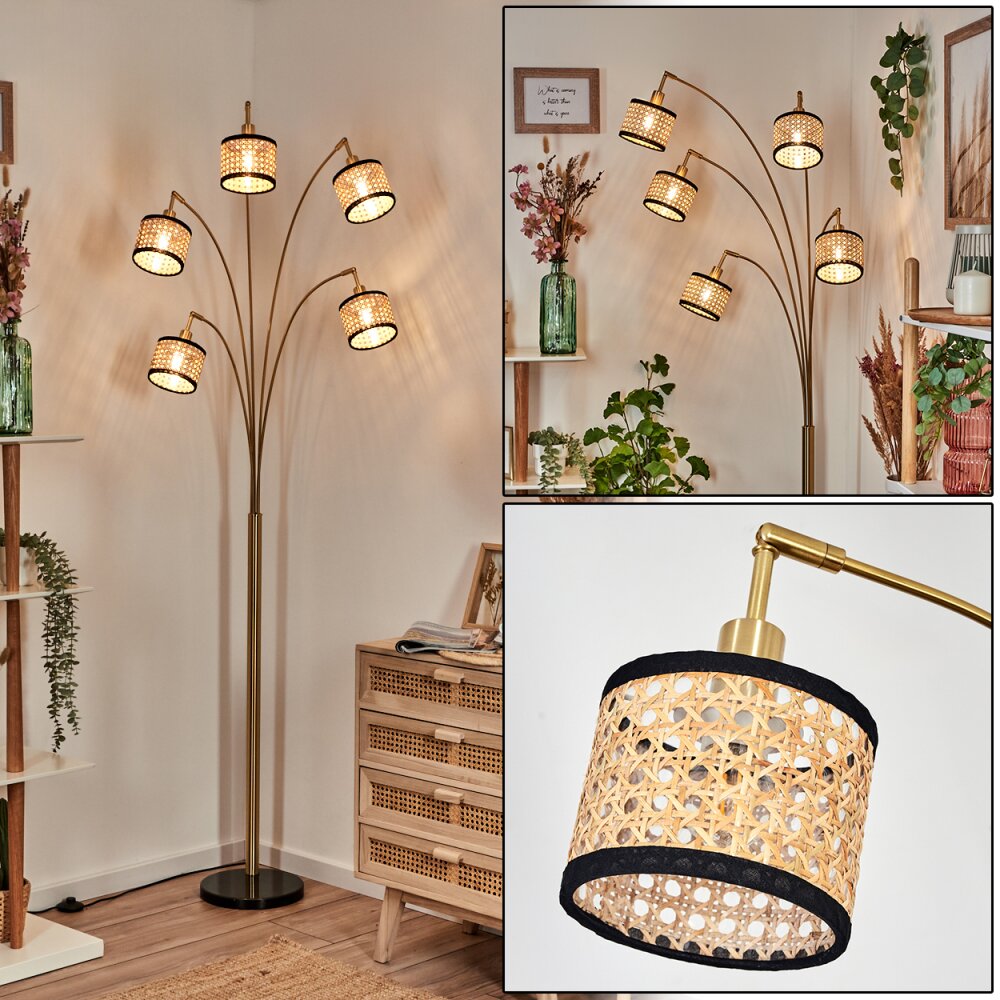 Ramila Lampa stojąca Mosiądz, Czarny, 5-punktowe main product photo