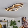 Cascada Lampa sufitowa LED Brązowy, Wygląd drewna, Czarny, 1-punktowy