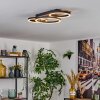 Cascada Lampa sufitowa LED Brązowy, Wygląd drewna, Czarny, 1-punktowy