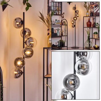 Gastor Lampa stojąca Chrom, Przezroczysty, Przydymiony, 6-punktowe