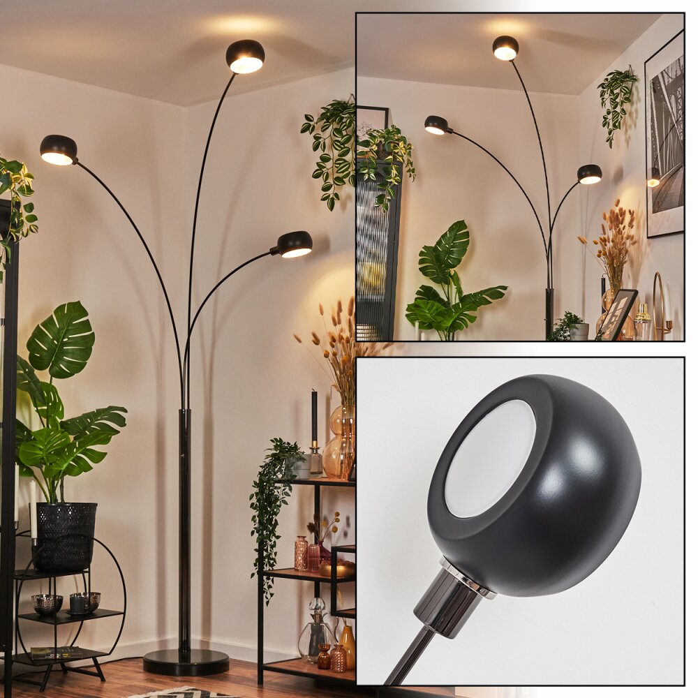 Nikkala Lampa stojąca Chrom, Czarny, 3-punktowe main product photo
