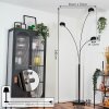 Nikkala Lampa stojąca Chrom, Czarny, 3-punktowe