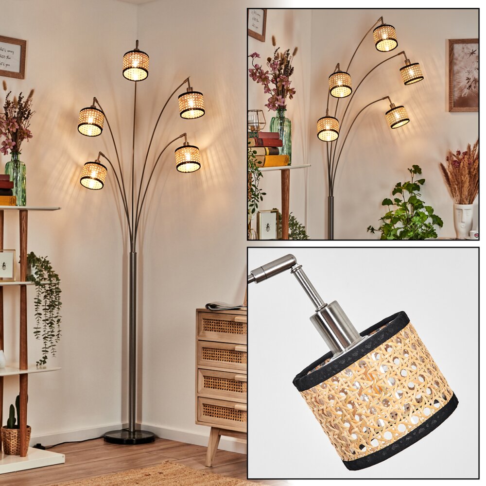 Ramila Lampa stojąca Nikiel matowy, Czarny, 5-punktowe main product photo