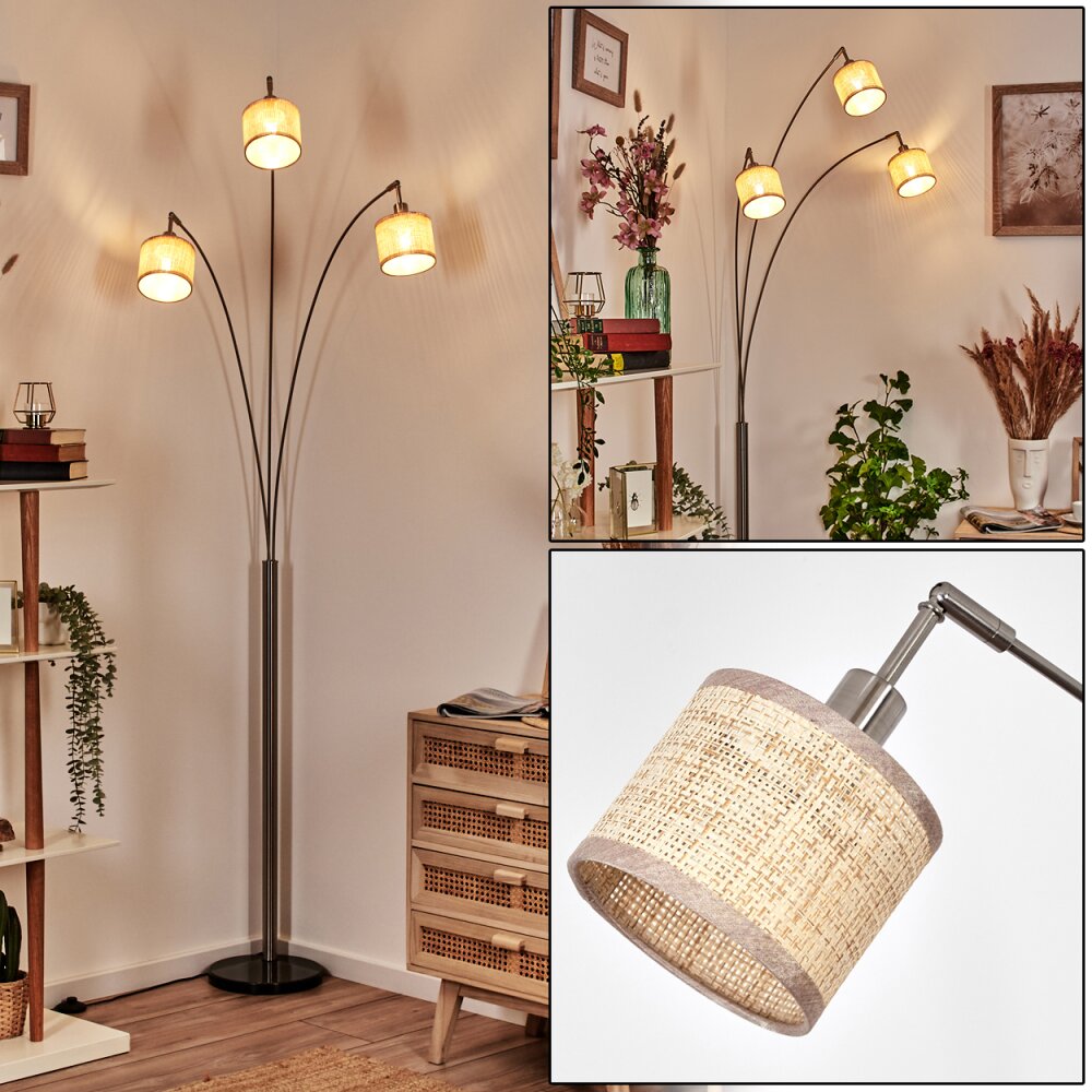 Sabadim Lampa stojąca Nikiel matowy, Czarny, 3-punktowe main product photo