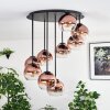 Koyoto lampa sufitowa, kula świetlna 57 cm przezroczysty, miedziany, 9-punktowe