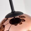 Koyoto lampa sufitowa, kula świetlna 57 cm przezroczysty, miedziany, 9-punktowe