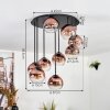 Koyoto lampa sufitowa, kula świetlna 57 cm przezroczysty, miedziany, 9-punktowe