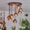 Koyoto lampa sufitowa, kula świetlna 57 cm przezroczysty, miedziany, 9-punktowe