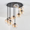 Koyoto lampa sufitowa, kula świetlna 57 cm bursztynowy, przezroczysty, 9-punktowe
