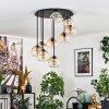 Koyoto Lampa sufitowa, Kula świetlna 57 cm W kolorze bursztynu, Przezroczysty, 9-punktowe
