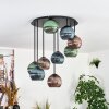 Koyoto Lampa sufitowa, Kula świetlna 57 cm Niebeieski, Zielony, W kolorze miedzi, 9-punktowe