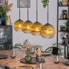 Koyoto Lampa wisząca, Kula świetlna, Lampa wisząca Złoty, Przezroczysty, 4-punktowe