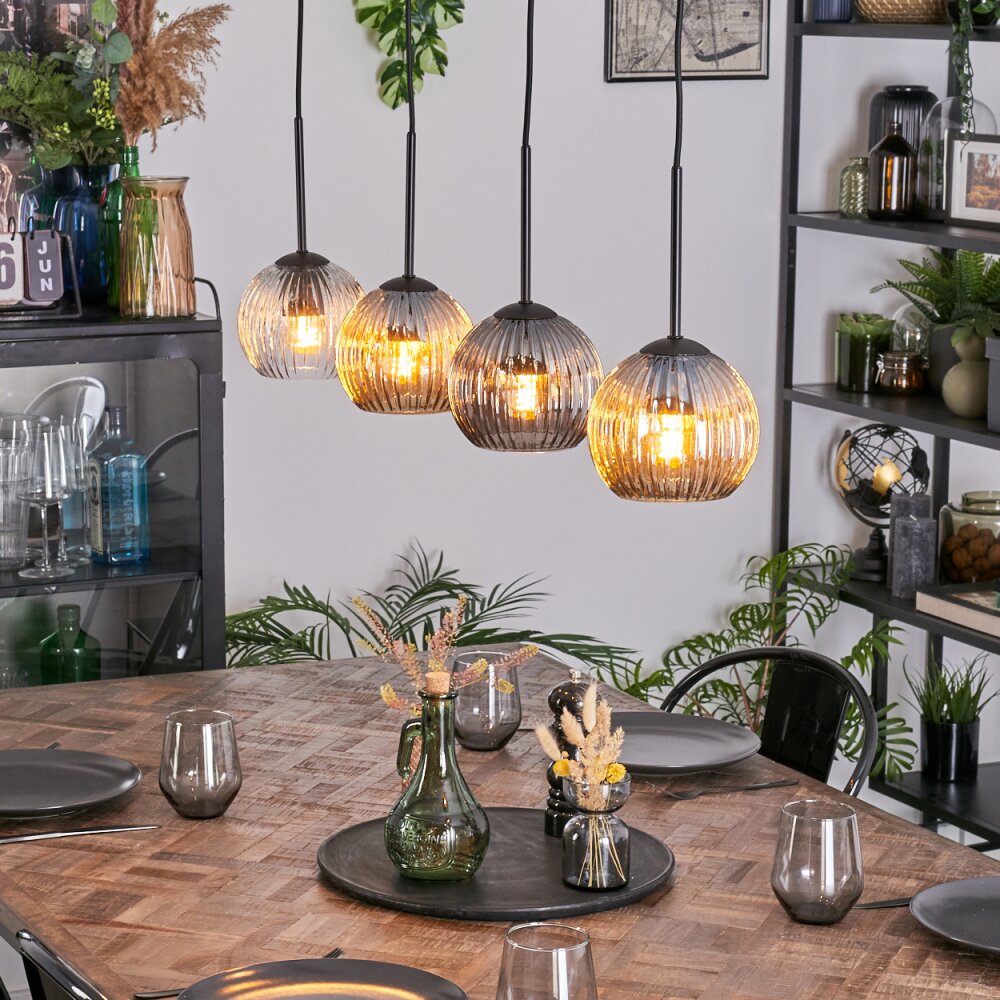 Ripoll Lampa wisząca, Kula świetlna, Lampa wisząca W kolorze bursztynu, Przezroczysty, Przydymiony, 4-punktowe main product photo