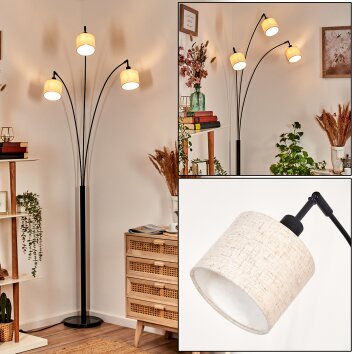 Bassagoda Lampa stojąca Czarny, 3-punktowe