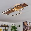 Pompu Lampa sufitowa LED Brązowy, Wygląd drewna, Czarny, 1-punktowy