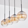Koyoto Lampa wisząca, Kula świetlna, Lampa wisząca W kolorze bursztynu, Przezroczysty, 4-punktowe