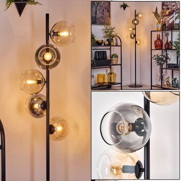 Koyoto lampa stojąca bursztynowy, przezroczysty, przydymiony, 5-punktowe