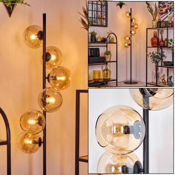 Koyoto lampa stojąca bursztynowy, 6-punktowe