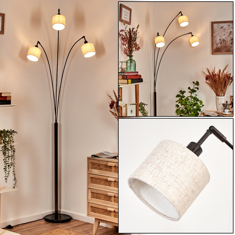 Bassagoda Lampa stojąca Chrom, Czarny, 3-punktowe main product photo