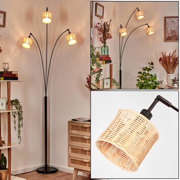 Cavaca Lampa stojąca Chrom, Czarny, 3-punktowe
