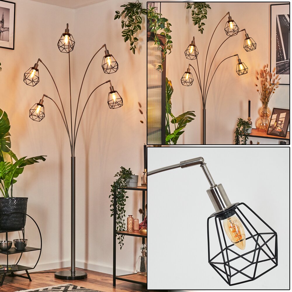 Yaak Lampa stojąca Nikiel matowy, Czarny, 5-punktowe main product photo