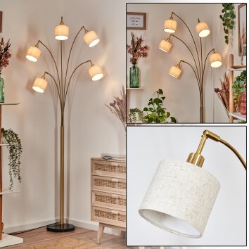 Bassagoda Lampa stojąca Mosiądz, Czarny, 5-punktowe