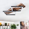 Ellekilde Lampa sufitowa LED Brązowy, Wygląd drewna, Czarny, 1-punktowy