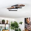 Ellekilde Lampa sufitowa LED Brązowy, Wygląd drewna, Czarny, 1-punktowy