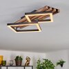 Ellekilde Lampa sufitowa LED Brązowy, Wygląd drewna, Czarny, 1-punktowy