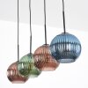Koyoto Lampa wisząca, Kula świetlna, Lampa wisząca Niebeieski, Zielony, W kolorze miedzi, 4-punktowe