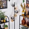 Koyoto lampa stojąca 31 cm bursztynowy, chrom, przydymiony, 6-punktowe