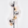 Koyoto lampa stojąca 31 cm bursztynowy, chrom, przydymiony, 6-punktowe