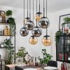 Gastor lampa wisząca, kula świetlna, lampa wisząca bursztynowy, przydymiony, 8-punktowe