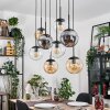 Gastor lampa wisząca, kula świetlna, lampa wisząca bursztynowy, przezroczysty, przydymiony, 8-punktowe