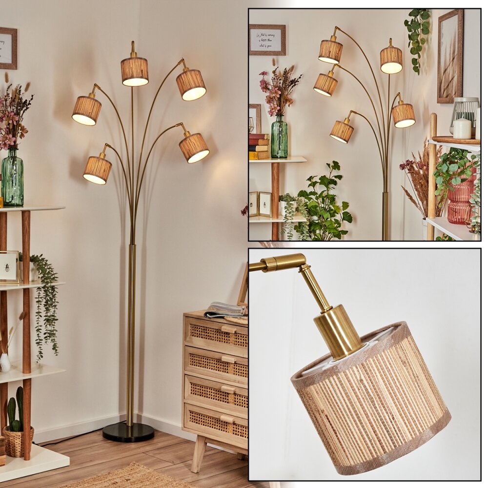 Bongal Lampa stojąca Mosiądz, Czarny, 5-punktowe main product photo