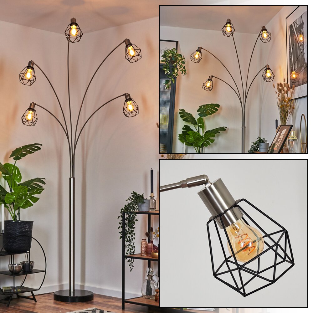Yaak Lampa stojąca Nikiel matowy, Czarny, 5-punktowe main product photo