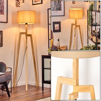 Soungou lampa stojąca kolory naturalne, czarny, 1-punktowy